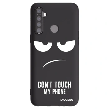 Picasee husă neagră din silicon pentru Realme 6i - Don't Touch My Phone