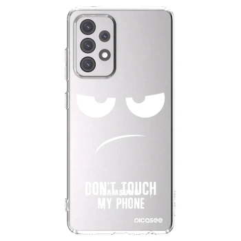 Picasee husă transparentă din silicon pentru Samsung Galaxy A52 5G A525F - Don't Touch My Phone