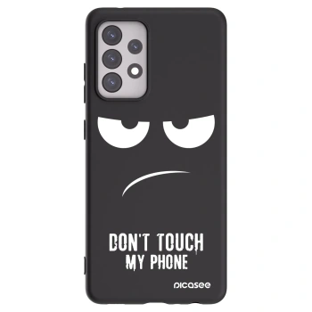 Picasee husă neagră din silicon pentru Samsung Galaxy A52 5G A525F - Don't Touch My Phone