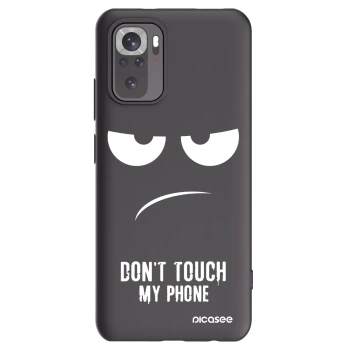 Picasee husă neagră din silicon pentru Xiaomi Redmi Note 10S - Don't Touch My Phone
