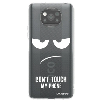 Picasee husă neagră din silicon pentru Xiaomi Poco X3 Pro - Don't Touch My Phone