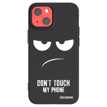 Picasee husă neagră din silicon pentru Apple iPhone 13 mini - Don't Touch My Phone