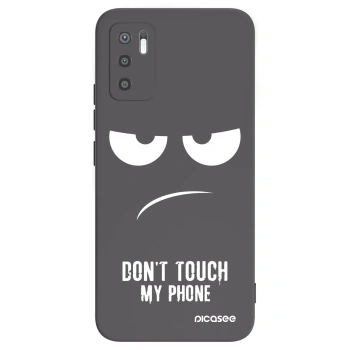 Picasee husă neagră din silicon pentru Xiaomi Redmi Note 10 5G - Don't Touch My Phone