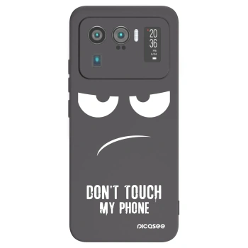 Picasee husă neagră din silicon pentru Xiaomi Mi 11 Ultra - Don't Touch My Phone