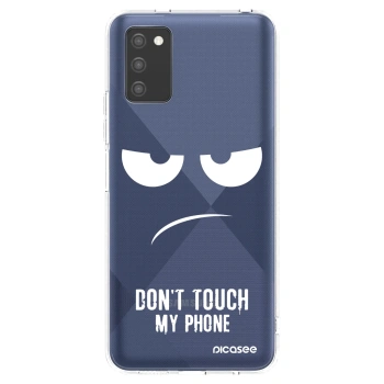 Picasee husă transparentă din silicon pentru Samsung Galaxy A02s A025G - Don't Touch My Phone