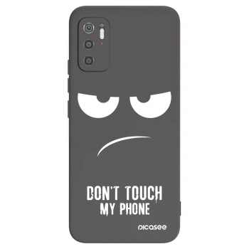 Picasee husă neagră din silicon pentru Xiaomi Poco M3 Pro 5G - Don't Touch My Phone