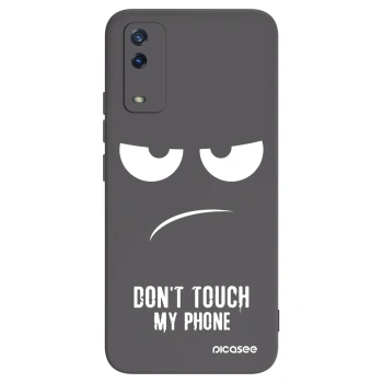Picasee husă neagră din silicon pentru Vivo Y11s - Don't Touch My Phone