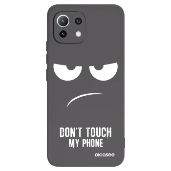 Picasee husă neagră din silicon pentru Xiaomi 11 Lite 5G NE - Don't Touch My Phone