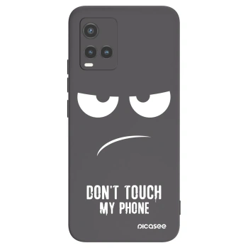 Picasee husă neagră din silicon pentru Vivo Y33s - Don't Touch My Phone