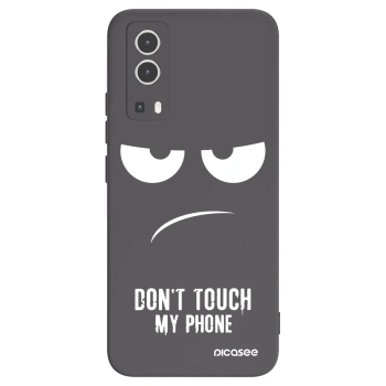 Picasee husă neagră din silicon pentru Vivo Y72 5G - Don't Touch My Phone