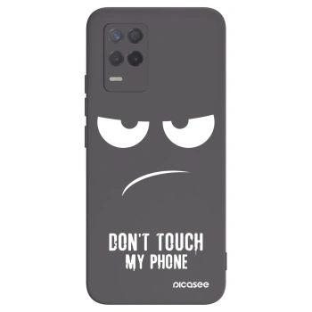 Picasee husă neagră din silicon pentru Realme 8 5G - Don't Touch My Phone