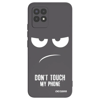 Picasee husă neagră din silicon pentru Realme 8i - Don't Touch My Phone