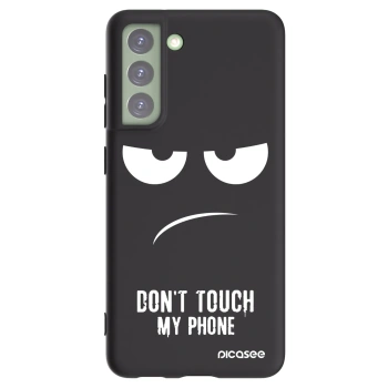 Picasee husă neagră din silicon pentru Samsung Galaxy S21 FE 5G - Don't Touch My Phone