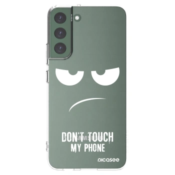 Picasee husă transparentă din silicon pentru Samsung Galaxy S22+ 5G - Don't Touch My Phone