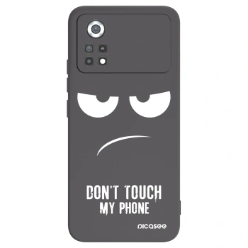 Picasee husă neagră din silicon pentru Xiaomi Poco X4 Pro 5G - Don't Touch My Phone