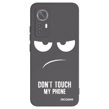 Picasee husă neagră din silicon pentru Xiaomi 12 - Don't Touch My Phone