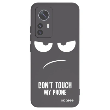 Picasee husă neagră din silicon pentru Xiaomi 12 Pro - Don't Touch My Phone