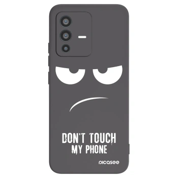 Picasee husă neagră din silicon pentru Vivo V23 5G - Don't Touch My Phone