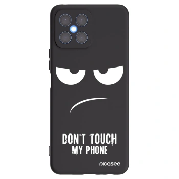 Picasee husă neagră din silicon pentru Honor X8 4G - Don't Touch My Phone
