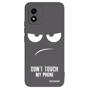 Picasee husă neagră din silicon pentru Vivo Y01 - Don't Touch My Phone