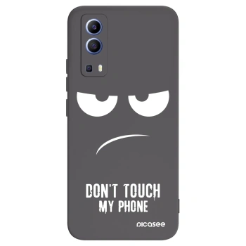 Picasee husă neagră din silicon pentru Vivo Y52 5G - Don't Touch My Phone