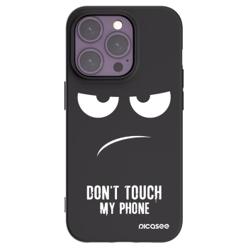 Picasee husă neagră din silicon pentru Apple iPhone 14 Pro - Don't Touch My Phone