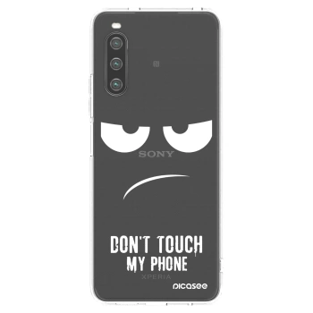Picasee husă transparentă din silicon pentru Sony Xperia 10 IV 5G - Don't Touch My Phone