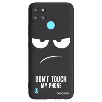 Picasee husă neagră din silicon pentru Realme C21Y - Don't Touch My Phone