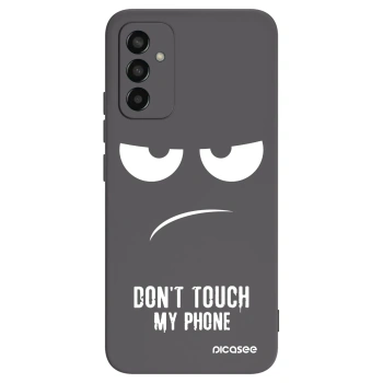 Picasee husă neagră din silicon pentru Samsung Galaxy M13 M135F - Don't Touch My Phone