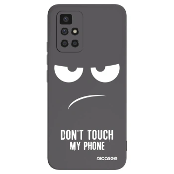 Picasee husă neagră din silicon pentru Xiaomi Redmi 10 (2022) - Don't Touch My Phone