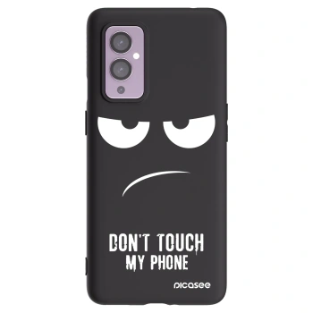 Picasee husă neagră din silicon pentru OnePlus 9 - Don't Touch My Phone