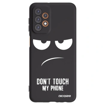 Picasee husă neagră din silicon pentru Samsung Galaxy A23 A236B 5G - Don't Touch My Phone