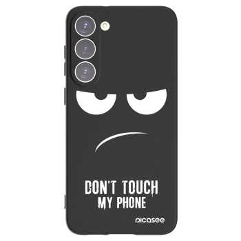 Picasee husă neagră din silicon pentru Samsung Galaxy S23+ 5G - Don't Touch My Phone