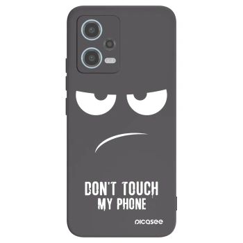Picasee husă neagră din silicon pentru Xiaomi Redmi Note 12 5G - Don't Touch My Phone