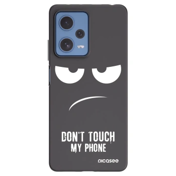 Picasee husă neagră din silicon pentru Xiaomi Redmi Note 12 Pro 5G - Don't Touch My Phone