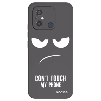 Picasee husă neagră din silicon pentru Xiaomi Redmi 12C - Don't Touch My Phone