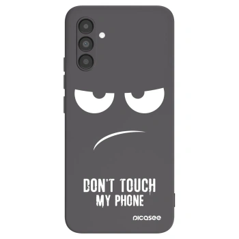 Picasee husă neagră din silicon pentru Samsung Galaxy A04s A047F - Don't Touch My Phone