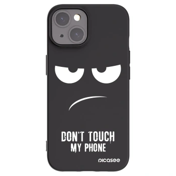 Picasee husă neagră din silicon pentru Apple iPhone 15 - Don't Touch My Phone