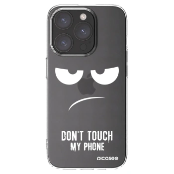 Picasee husă transparentă din silicon pentru Apple iPhone 15 Pro - Don't Touch My Phone