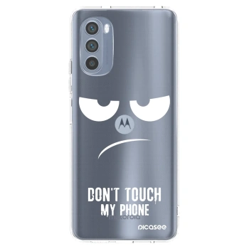 Picasee husă transparentă din silicon pentru Motorola Moto G62 - Don't Touch My Phone