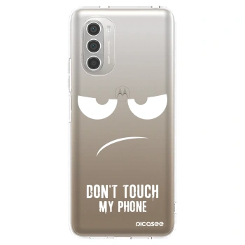 Picasee husă transparentă din silicon pentru Motorola Moto G51 - Don't Touch My Phone