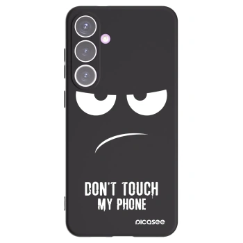 Picasee husă neagră din silicon pentru Samsung Galaxy S24+ S926B 5G - Don't Touch My Phone