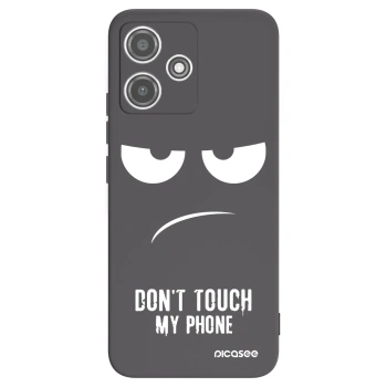 Picasee husă neagră din silicon pentru Xiaomi Redmi 12 5G - Don't Touch My Phone