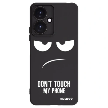 Picasee husă neagră din silicon pentru Xiaomi Redmi 13C 5G - Don't Touch My Phone