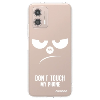 Picasee husă transparentă din silicon pentru Motorola Moto G53 5G - Don't Touch My Phone