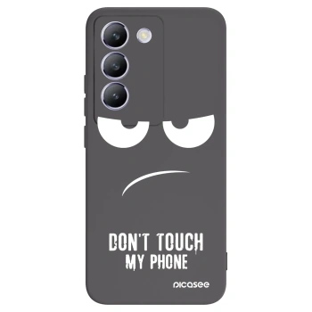 Picasee husă neagră din silicon pentru Vivo V40 SE 5G - Don't Touch My Phone