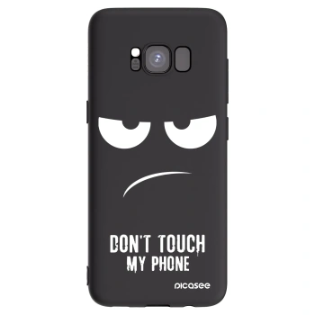 Picasee husă neagră din silicon pentru Samsung Galaxy S8 G950F - Don't Touch My Phone