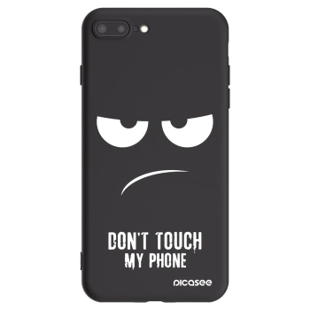 Picasee husă neagră din silicon pentru Apple iPhone 7 Plus - Don't Touch My Phone