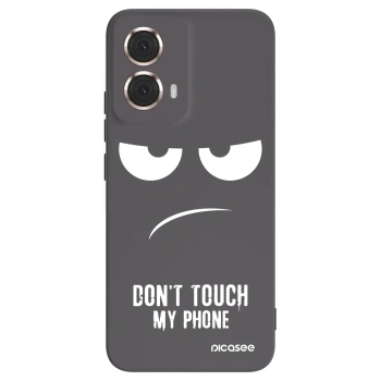 Picasee husă neagră din silicon pentru Motorola Moto G85 - Don't Touch My Phone