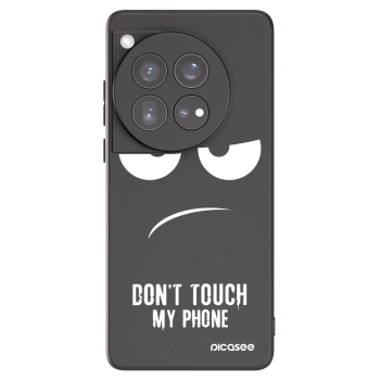 Picasee husă neagră din silicon pentru OnePlus 12 5G - Don't Touch My Phone